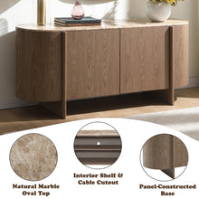 Load image into Gallery viewer, Acme Markku Console Table w/Natural Marble