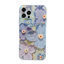 Load image into Gallery viewer, Oil Painting Purple And Blue Daisy Flower Phone Case