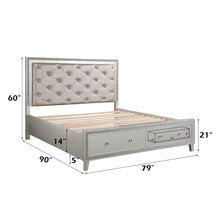 Load image into Gallery viewer, Acme Sliverfluff CK Bed W/Led &amp; Storages