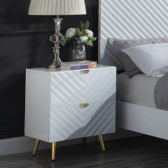 Acme Gaines White High Gloss  Nightstand