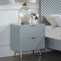 Acme Gaines Gray High Gloss  Nightstand
