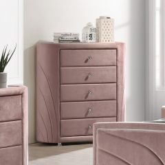 Acme Salonia Pink Velvet Chest