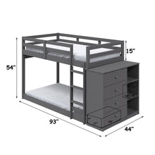 Load image into Gallery viewer, Acme Gaston Twin/Twin Bunk Bed W/4 Drawers &amp; 3 Compartments
