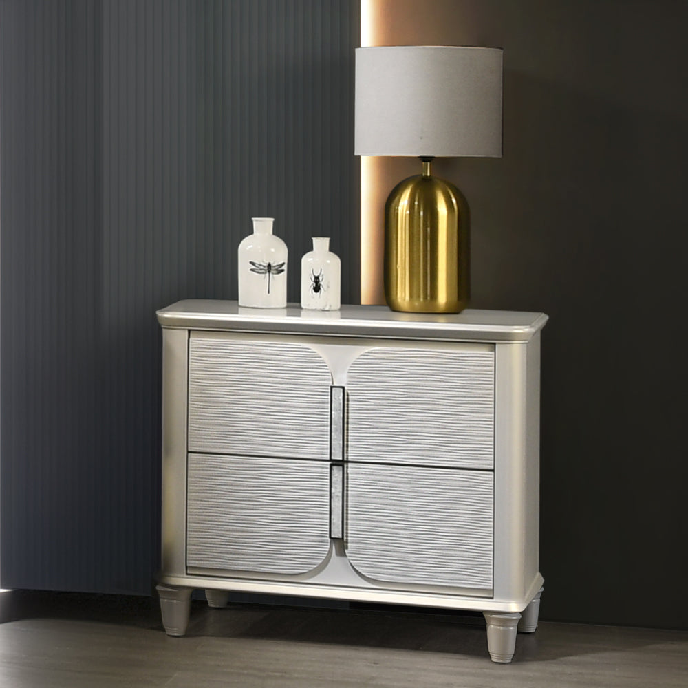 Acme Laveda Pearl White  Nightstand