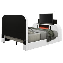 Load image into Gallery viewer, Acme Shelyn Queen Bed w/LED, TV Cabinet, Fireplace &amp; Bluetooth