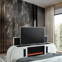 Load image into Gallery viewer, Acme Shelyn Queen Bed w/LED, TV Cabinet, Fireplace &amp; Bluetooth