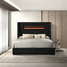 Load image into Gallery viewer, Acme Garner EK Bed w/Fireplace, LED, Reading Light, Speaker, Bluetooth &amp; USB