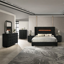 Load image into Gallery viewer, Acme Garner EK Bed w/Fireplace, LED, Reading Light, Speaker, Bluetooth &amp; USB