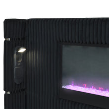 Load image into Gallery viewer, Acme Garner Queen Bed w/Fireplace, LED, Reading Light, Speaker, Bluetooth &amp; USB