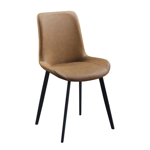 Acme Abiram Brown Synthetic Leather Side Chair (Set-2)