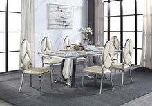 Load image into Gallery viewer, Acme Destry Dining Table W/Engineering Stone Top &amp; Pedestal Base