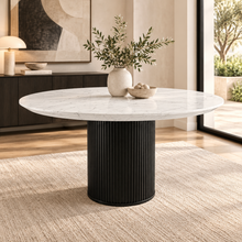 Load image into Gallery viewer, Acme Jaramillo Round Dining Table W/Engineered Marble Top