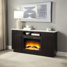 Load image into Gallery viewer, Acme Jaramillo Server w/Natural Marble Top &amp; Fireplace