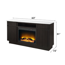 Load image into Gallery viewer, Acme Jaramillo Server w/Natural Marble Top &amp; Fireplace