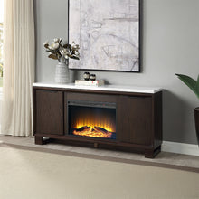 Load image into Gallery viewer, Acme Edwyn Server w/Natural Marble Top &amp; Fireplace
