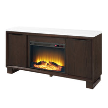 Load image into Gallery viewer, Acme Edwyn Server w/Natural Marble Top &amp; Fireplace