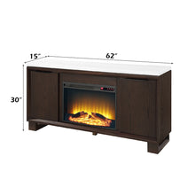 Load image into Gallery viewer, Acme Edwyn Server w/Natural Marble Top &amp; Fireplace