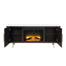Load image into Gallery viewer, Acme Clayten Server w/Marble Top &amp; Fireplace