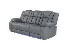 Load image into Gallery viewer, Global Furniture U7068 Grey 10 Power Reclining Sofa With Ddt, Wc And Led