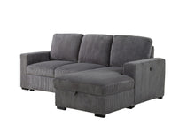 Load image into Gallery viewer, Global Furniture U2660 Grey L Sofa Bed Sectional With Pullout