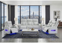 Load image into Gallery viewer, Global Furniture U8611 Blanche Silver P2 Pwr Rec Sofa/Pwr Con Rec Loveseat/Pwr Rec