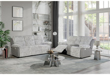 Load image into Gallery viewer, Global Furniture U6028 Grey Reclining Sofa/Console Reclining Loveseat