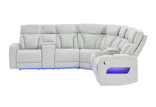 Load image into Gallery viewer, Global Furniture U8611 Blanche Silver Sectional With Led
