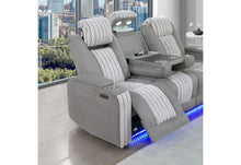 Load image into Gallery viewer, Global Furniture U8000 Grey Pwr Rec Sofa W/Phr, Ddt, Reading Light &amp; Led Light