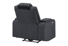 Load image into Gallery viewer, Global Furniture U8000 Black Power Recliner W/ Power Headrest &amp; Led Light
