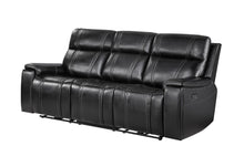 Load image into Gallery viewer, Global Furniture U8881 Black Leather Power Reclining Sofa With Immerse Sound