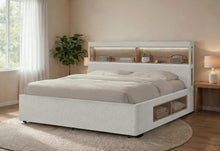Load image into Gallery viewer, Global Furniture Sadie Beige Queen Bed With Storage