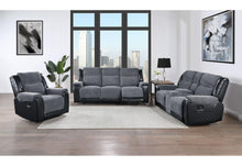 Load image into Gallery viewer, Global Furniture U5914 Grey/Black Reclining Sofa