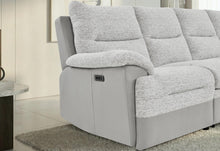 Load image into Gallery viewer, Global Furniture U3822 Grey/Ice Sectional With Pullout Bed And Usb