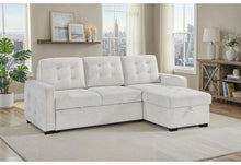 Load image into Gallery viewer, Global Furniture U0707 Chalk Reversible Sofa Bed
