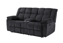 Load image into Gallery viewer, Global Furniture U6000 Black Console Reclining Loveseat
