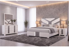 Load image into Gallery viewer, Global Furniture Optimus White Queen Bed, Dresser, Mirror And Nightstand