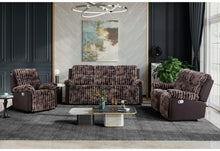 Load image into Gallery viewer, Global Furniture U6028 Brown Reclining Sofa/Console Reclining Loveseat/Glider Recliner