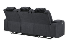 Load image into Gallery viewer, Global Furniture U8000 Black Pwr Rec Sofa W/Phr, Ddt, Reading Light &amp; Led Light