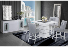 Load image into Gallery viewer, Global Furniture Monaco White Bar Table + 6 Monaco Bs-N Dining Room Groupset