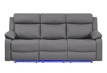Load image into Gallery viewer, Global Furniture U6026 Grey Pu 46A Reclining Sofa With Led