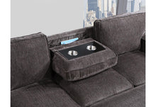 Load image into Gallery viewer, Global Furniture U0203 Dark Grey Reversible Pull Out Sofa Bed