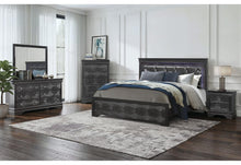 Load image into Gallery viewer, Global Furniture Pompei Metallic Grey Queen Bed Group With Led