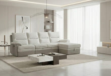 Load image into Gallery viewer, Global Furniture U3822 Grey/Ice Sectional With Pullout Bed And Usb