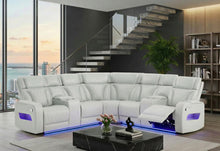 Load image into Gallery viewer, Global Furniture U8611 Blanche Silver Sectional With Led