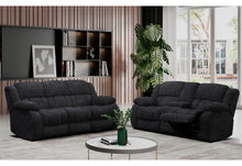 Load image into Gallery viewer, Global Furniture U250 Ebony Reclining Sofa/Console Reclining Loveseat