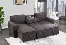 Load image into Gallery viewer, Global Furniture U0203 Dark Grey Reversible Pull Out Sofa Bed