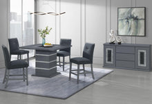 Load image into Gallery viewer, Global Furniture Monaco Dark Grey Bar Table And 6 Monaco Dark Grey Bar Stools