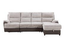 Load image into Gallery viewer, Global Furniture U3822 Beige/Brown Sectional With Po And Usb
