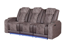 Load image into Gallery viewer, Global Furniture U8000 Brown Pwr Rec Sofa W/Phr, Ddt, Reading Light &amp; Led Light