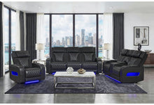 Load image into Gallery viewer, Global Furniture U8611 Blanche Charcoal P2 Pwr Rec Sofa/Pwr Console Rec Loveseat